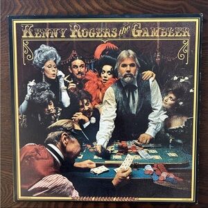 Kenny Rogers The Gambler Vinyl Record 12” with Tri-Fold Poster